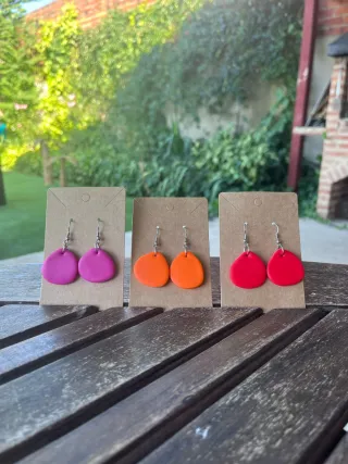 Pendientes hechos a mano arcilla polimérica