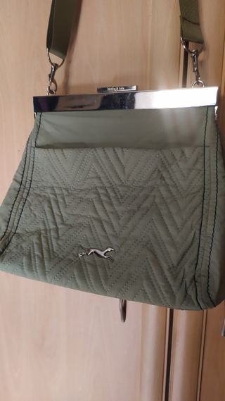 Bolso Bimba y Lola verde acolchado
