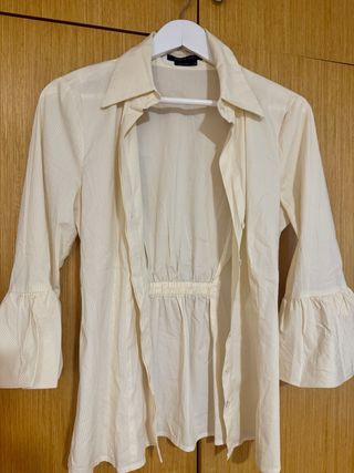 Camisa BCBGMAXAZRIA Beige Talla M