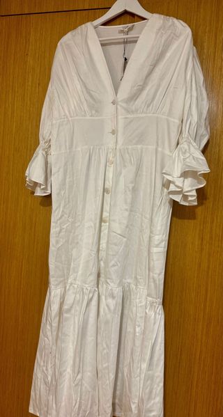 Vestido blanco roto Coosy Sister