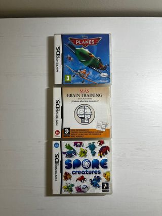 Lote 3 Juegos Nintendo DS: Planes, Brain Training,