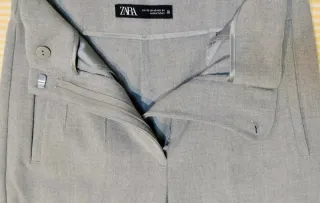 Pantalón de vestir gris mujer