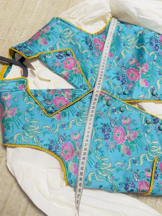 Chaleco Fallero Niño Azul Flores