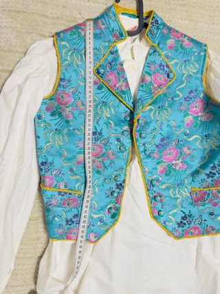 Chaleco Fallero Niño Azul Flores