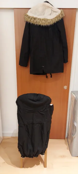 Chaqueta premamá y porteo negra