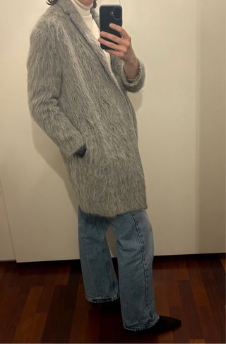 Abrigo pelo gris Bimba y Lola Talla única