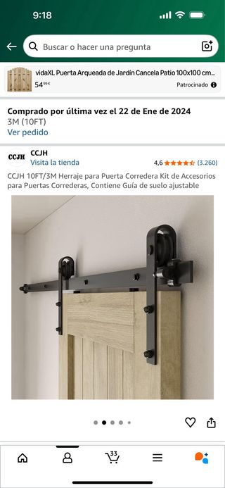 Kit herraje puerta corredera