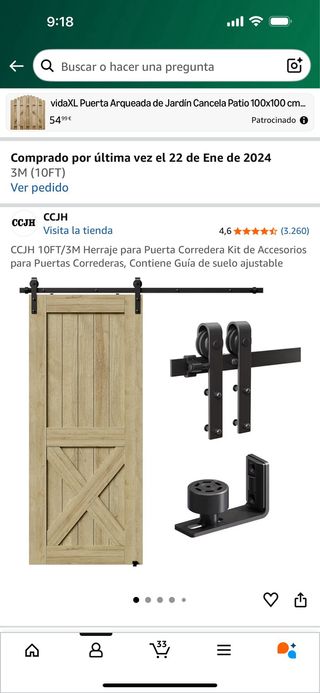Kit herraje puerta corredera