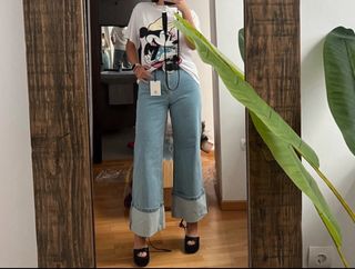 Pantalón palazo BLACK azul