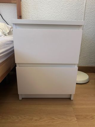Cómoda 2 cajones IKEA blanca