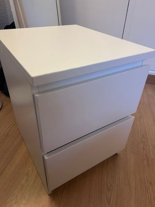 Cómoda 2 cajones IKEA blanca