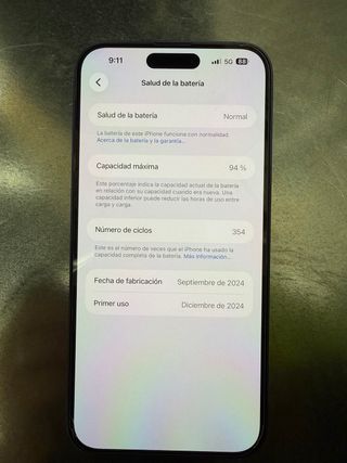 iPhone 16 Plus - Salud de Batería 94%