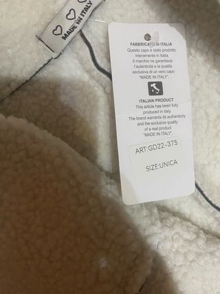 Giacca Montone Moda Tg. Unica Made in Italy