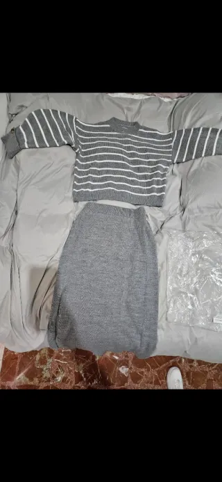 Conjunto Shein gris y blanco nuevo