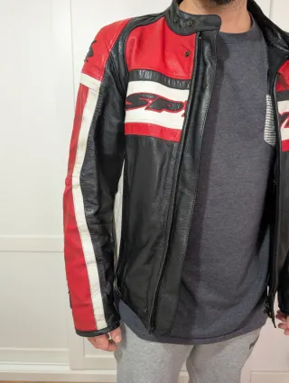 Chaqueta de cuero para moto SPIKE