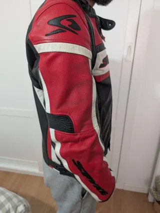 Chaqueta de cuero para moto SPIKE