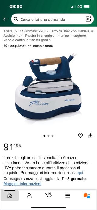 Ariete Stiro Matic 2200 Ferro da Stiro