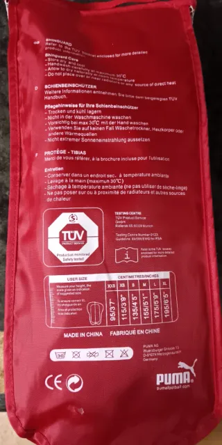 Espinilleras Puma con tobillera Talla XL