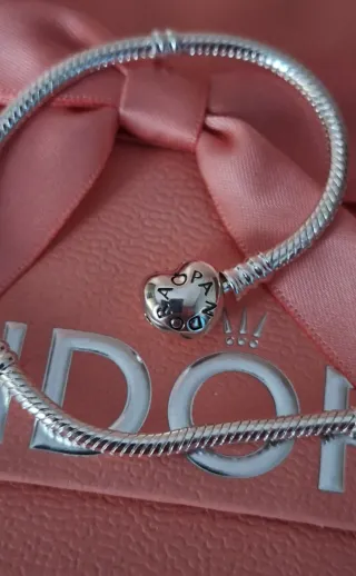 Pulsera Pandora Corazón Talla 18cm