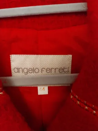Traje Rojo Tweed Angelo Ferretti