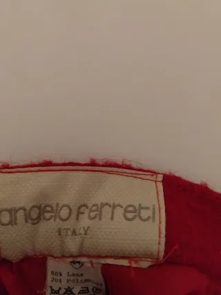 Traje Rojo Tweed Angelo Ferretti