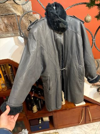 Cappotto in vera pelle shearling donna vintage