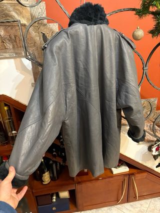 Cappotto in vera pelle shearling donna vintage