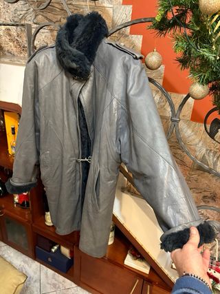 Cappotto in vera pelle shearling donna vintage