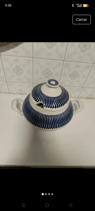 Sopera Sargadelos Porcelana Azul y Blanca