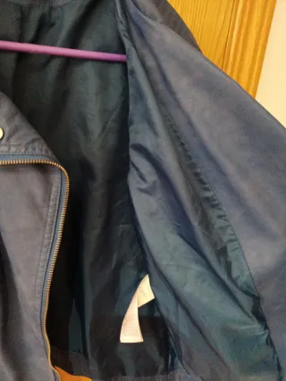 Cazadora motera azul