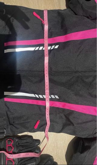 Chaqueta Moto R-Tech Negra y Rosa