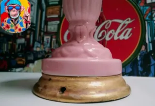 Lámpara cerámica de Manises rosa