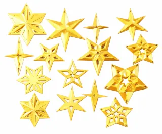 Stelle dorate decorative per Natale