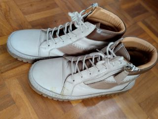 Botines Piel Beige/Marrón Talla 37 48+