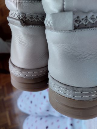 Botines Piel Beige/Marrón Talla 37 48+