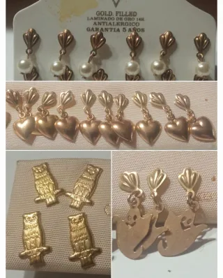 Pendientes Oro Laminado 14k Antialérgicos