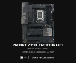 Asus ProArt Z790-Creator + i9-14900K + 64GB DDR5