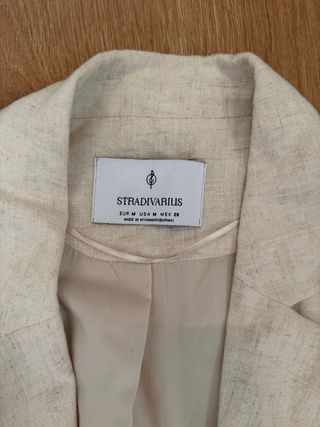 Blazer Stradivarius Beige Talla M