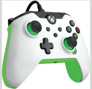 Mando Xbox PDP Neon White Compatible Pc