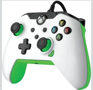 Mando Xbox PDP Neon White Compatible Pc
