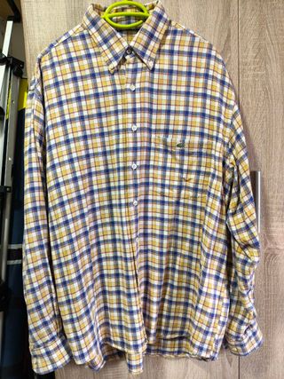 Camisa Lacoste cuadros manga larga