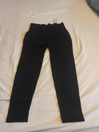 Leggings donna neri con righe in rilievo NUOVI