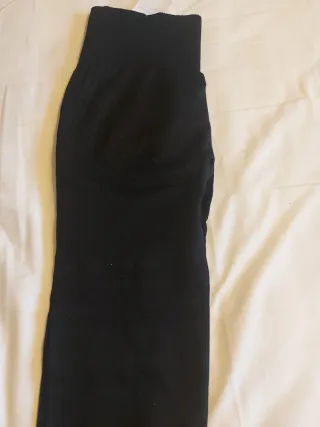 Leggings donna neri con righe in rilievo NUOVI