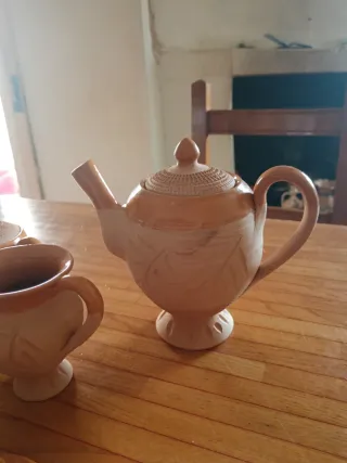 Servizio caffè terracotta 6 persone anni '60