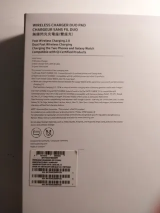 Cargador Inalámbrico Samsung Duo Pad