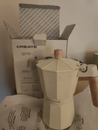 Cafetera Moka CREATE Thera Retro Beige