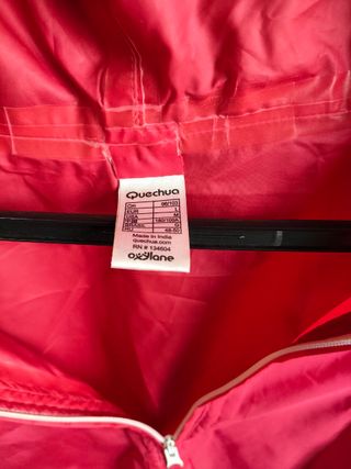 Chubasquero cortavientos Quechua rosa