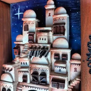 Quadretto Presepe in Legno