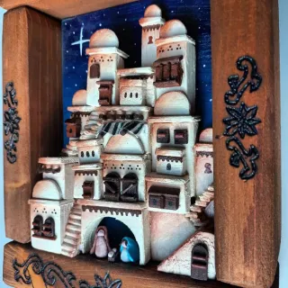 Quadretto Presepe in Legno