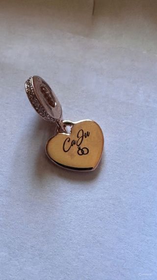 Charm PANDORA Corazón Oro Rosa 14k (personalizado)